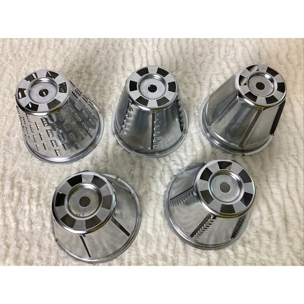 Set of 5 Rival Cones for Vintage Grind-O-Matic N1 - N5 Metal Meat Cheese - Picture 3 of 9